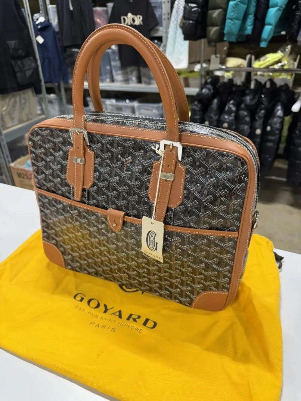 Goyard Ambassade PM documente Briefcase NEW